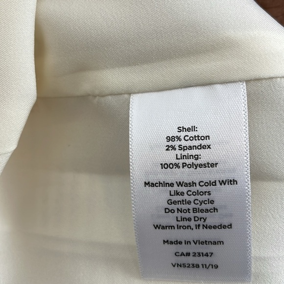 Talbots Striped Dress Suit Womens 2 Lined Sleeveless Zip Closure Cotton Blend - Picture 14 of 15